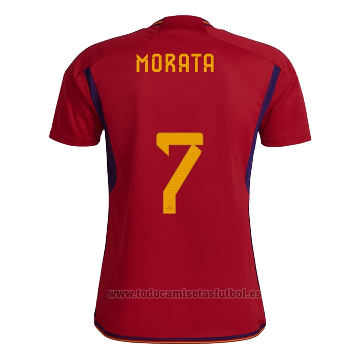 Camiseta Espana Jugador Morata 1ª 2022