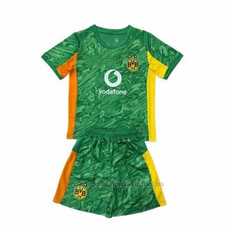 Camiseta Borussia Dortmund Portero 1ª Nino 2025-2026 Verde