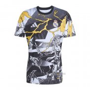 Camiseta Pre Partido del Real Madrid 2025-2026 Negro Blanco