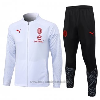 Chandal de Chaqueta del AC Milan 2023-2024 Blanco