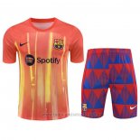 Chandal del Barcelona Manga Corta 2023-2024 Naranja - Pantalon Corto