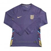 Camiseta Inglaterra 2ª Manga Larga 2024