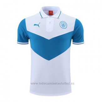 Camiseta Polo del Manchester City 2022-2023 Azul y Blanco