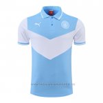 Camiseta Polo del Manchester City 2022-2023 Azul y Blanco