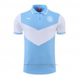 Camiseta Polo del Manchester City 2022-2023 Azul y Blanco