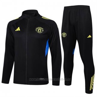 Chandal de Chaqueta del Manchester United 2025-2026 Negro Amarillo