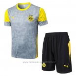 Chandal del Borussia Dortmund Manga Corta 2025-2026 Gris - Pantalon Corto