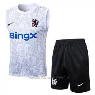 Chandal del Chelsea Sin Mangas 2025-2026 Blanco Gris