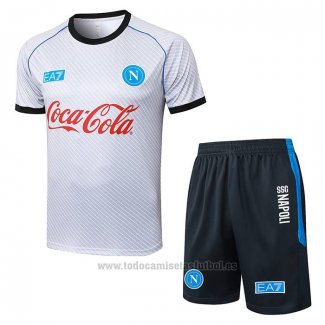 Chandal del Napoli Manga Corta 2025-2026 Blanco - Pantalon Corto