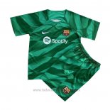 Camiseta Barcelona Portero Nino 2023-2024 Verde