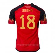 Camiseta Belgica Jugador Onana 1ª 2022