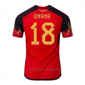 Camiseta Belgica Jugador Onana 1ª 2022