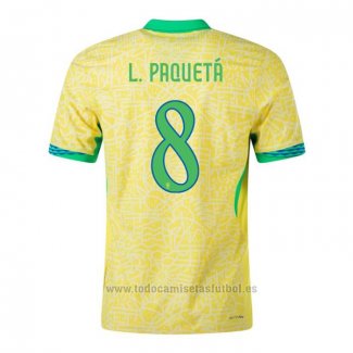 Camiseta Brasil Jugador L.Paqueta 1ª 2024