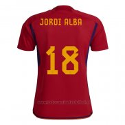 Camiseta Espana Jugador Jordi Alba 1ª 2022