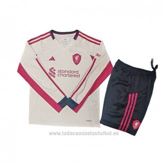 Camiseta Liverpool 2ª Manga Larga Nino 2025-2026