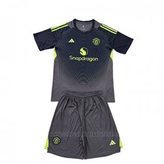 Camiseta Manchester United Portero 2ª Nino 2025-2026 Negro