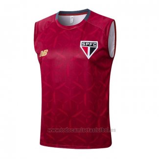 Camiseta de Entrenamiento Sao Paulo Sin Mangas 2025-2026 Rojo
