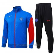 Chandal de Chaqueta del Barcelona Nino 2025-2026 Azul Rojo