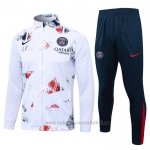 Chandal de Chaqueta del Paris Saint-Germain 2024-2025 Blanco