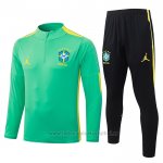 Chandal de Sudadera del Brasil Nino 2026-2027 Verde