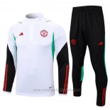 Chandal de Sudadera del Manchester United 2023-2024 Blanco