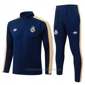Chandal de Sudadera del Real Madrid Nino 2026-2027 Azul