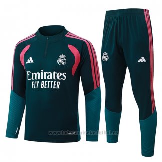 Chandal de Sudadera del Real Madrid Nino 2026-2027 Verde