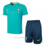 Chandal del Brasil Manga Corta 2024-2025 Verde - Pantalon Corto