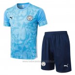 Chandal del Manchester City Manga Corta 2025-2026 Azul - Pantalon Corto