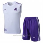 Chandal del Real Madrid Sin Mangas 2025-2026 Blanco Purpura