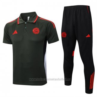 Conjunto Polo del Bayern Munich 2025-2026 Verde Oscuro