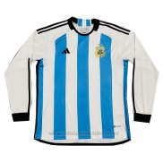 Camiseta Argentina 3 Estrellas 1ª Manga Larga 2022