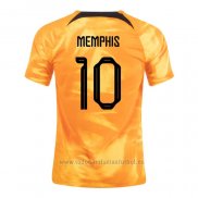 Camiseta Paises Bajos Jugador Memphis 1ª 2022