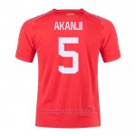 Camiseta Suiza Jugador Akanji 1ª 2022