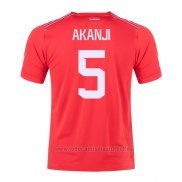 Camiseta Suiza Jugador Akanji 1ª 2022