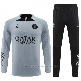 Chandal de Sudadera del Paris Saint-Germain Jordan 2022-2023 Gris