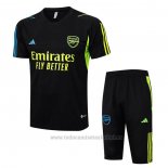 Chandal del Arsenal Manga Corta 2023-2024 Negro - Pantalon Corto