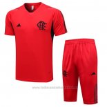Chandal del Flamengo Manga Corta 2023-2024 Rojo - Pantalon Corto