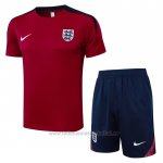 Chandal del Inglaterra Manga Corta 2024-2025 Rojo - Pantalon Corto