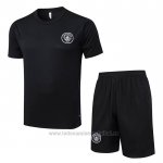 Chandal del Manchester City Manga Corta 2025-2026 Negro - Pantalon Corto