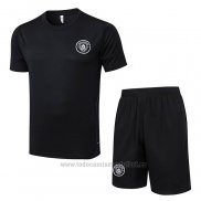Chandal del Manchester City Manga Corta 2025-2026 Negro - Pantalon Corto