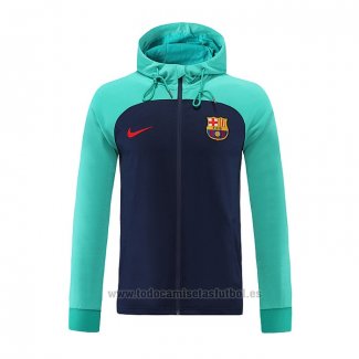 Chaqueta con Capucha del Barcelona 2022-2023 Verde y Azul