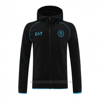 Chaqueta con Capucha del Napoli 2023-2024 Negro