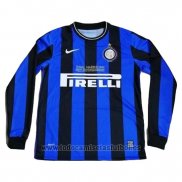 Camiseta Inter Milan 1ª Manga Larga Retro 2009-2010