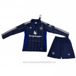 Camiseta Manchester United 2ª Manga Larga Nino 2024-2025