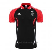 Camiseta Polo del Ajax 2022-2023 Negro y Rojo