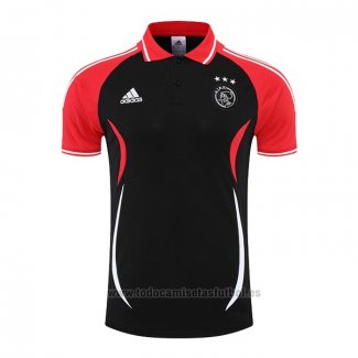 Camiseta Polo del Ajax 2022-2023 Negro y Rojo