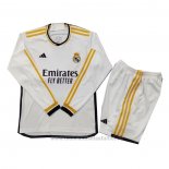 Camiseta Real Madrid 1ª Nino Manga Larga 2023-2024