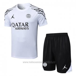 Chandal del Paris Saint-Germain Jordan Manga Corta 2025-2026 Blanco - Pantalon Corto