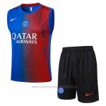 Chandal del Paris Saint-Germain Sin Mangas 2025-2026 Azul Rojo